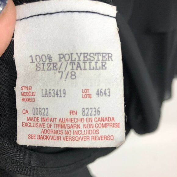 Lori Ann Montreal Vintage Black sleeveless tiered midi  dress sequin broach 8 - Picture 6 of 16